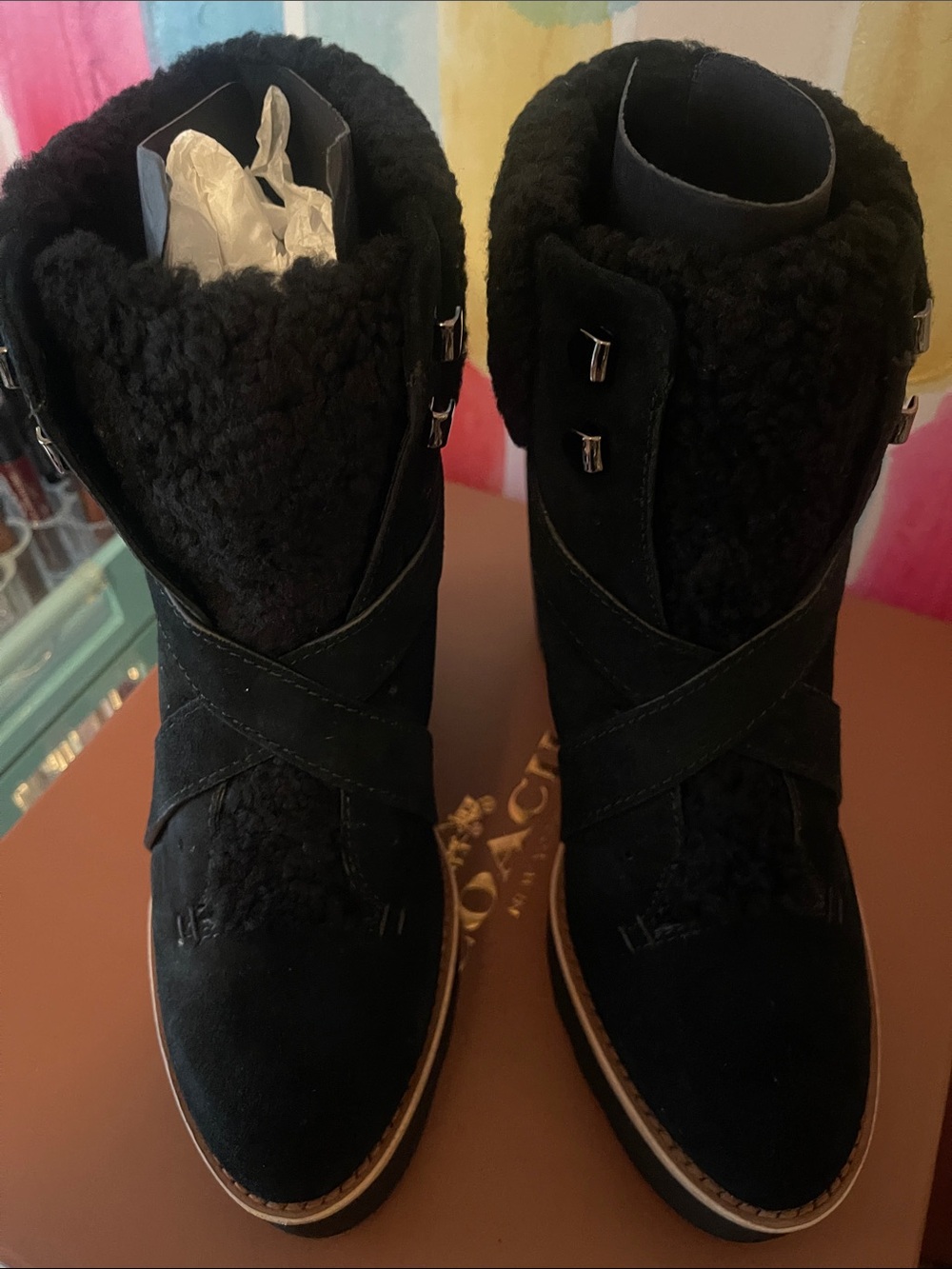 Coach Kenna Suede Shearling Boot
